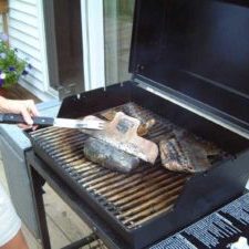 Grill the racks on high heat until the meat is cooked medium-rare to medium.